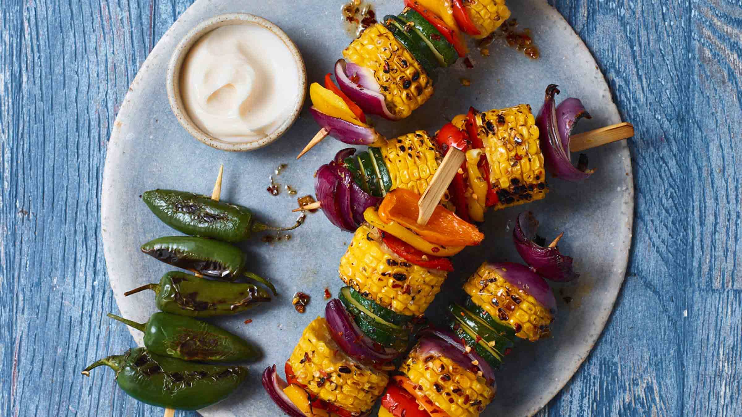 Corn Veggie Kabobs Corn Veggie Kabobs