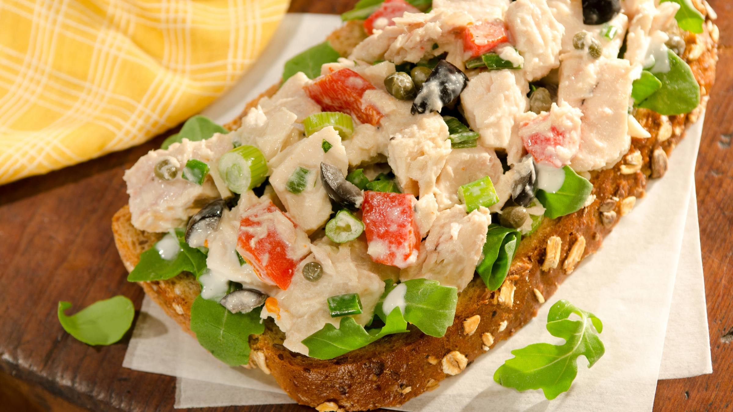 Open-Faced Mediterranean Tuna Sandwiches Open-Faced Mediterranean Tuna Sandwiches