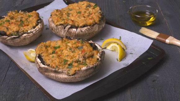 Crab & Leek Stuffed Portobellos Crab & Leek Stuffed Portobellos