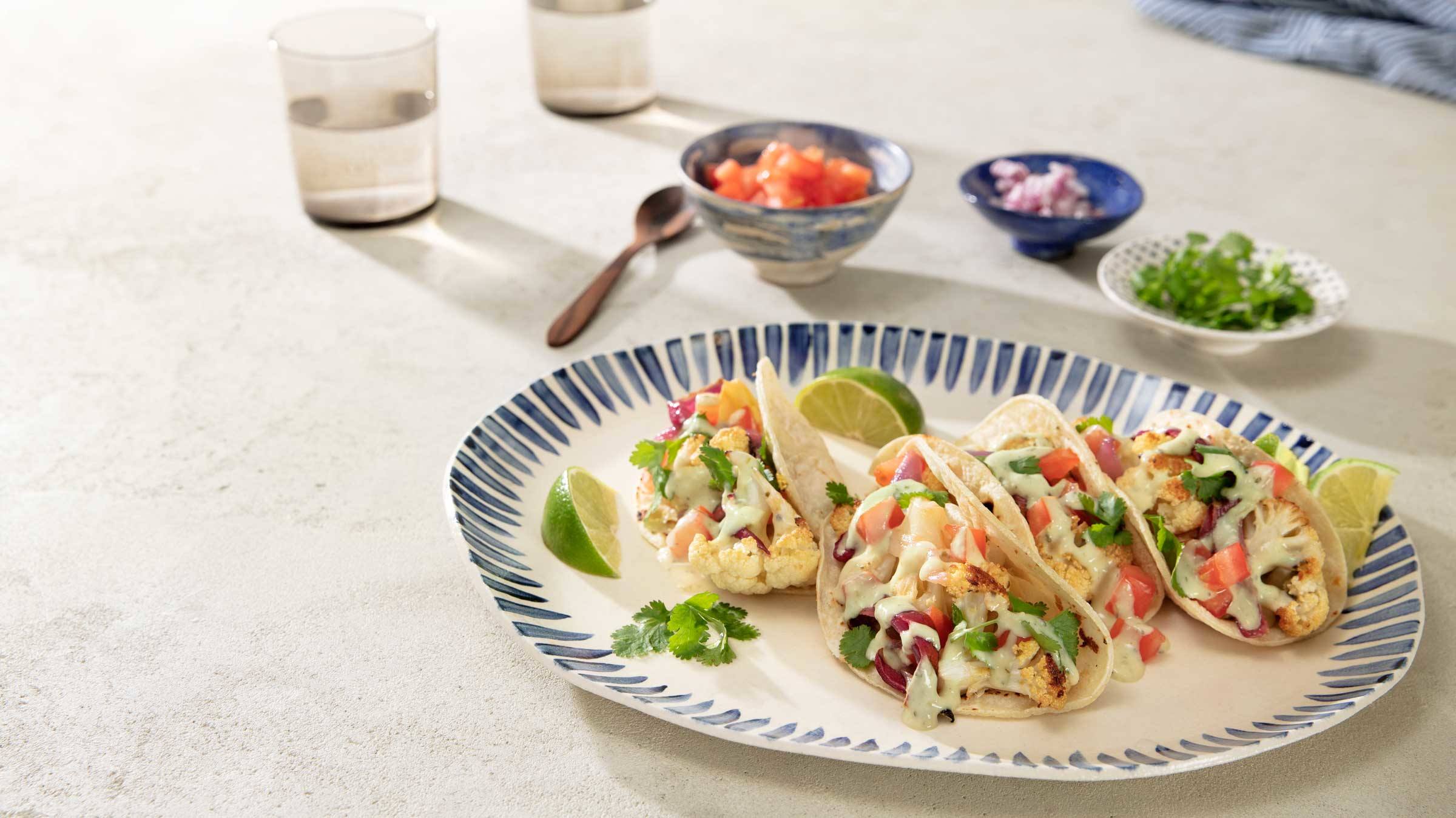 Cilantro Lime Roasted Cauliflower Tacos Cilantro Lime Roasted Cauliflower Tacos