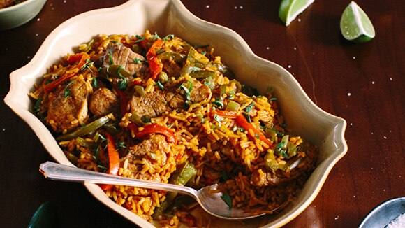 Arroz y cerdo español Arroz y cerdo español