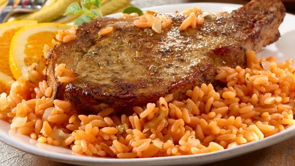 Caribbean-Style Pork Chops and Rice Caribbean-Style Pork Chops and Rice