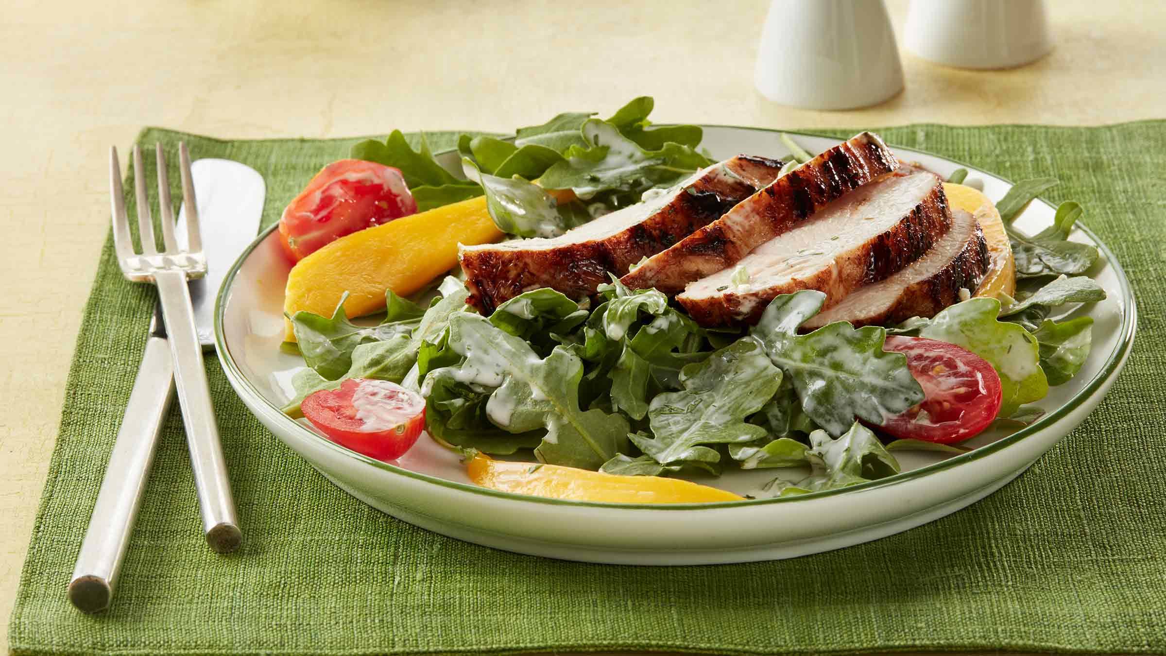Grilled Chicken Salad with Avocado Lime Dressing Grilled Chicken Salad with Avocado Lime Dressing