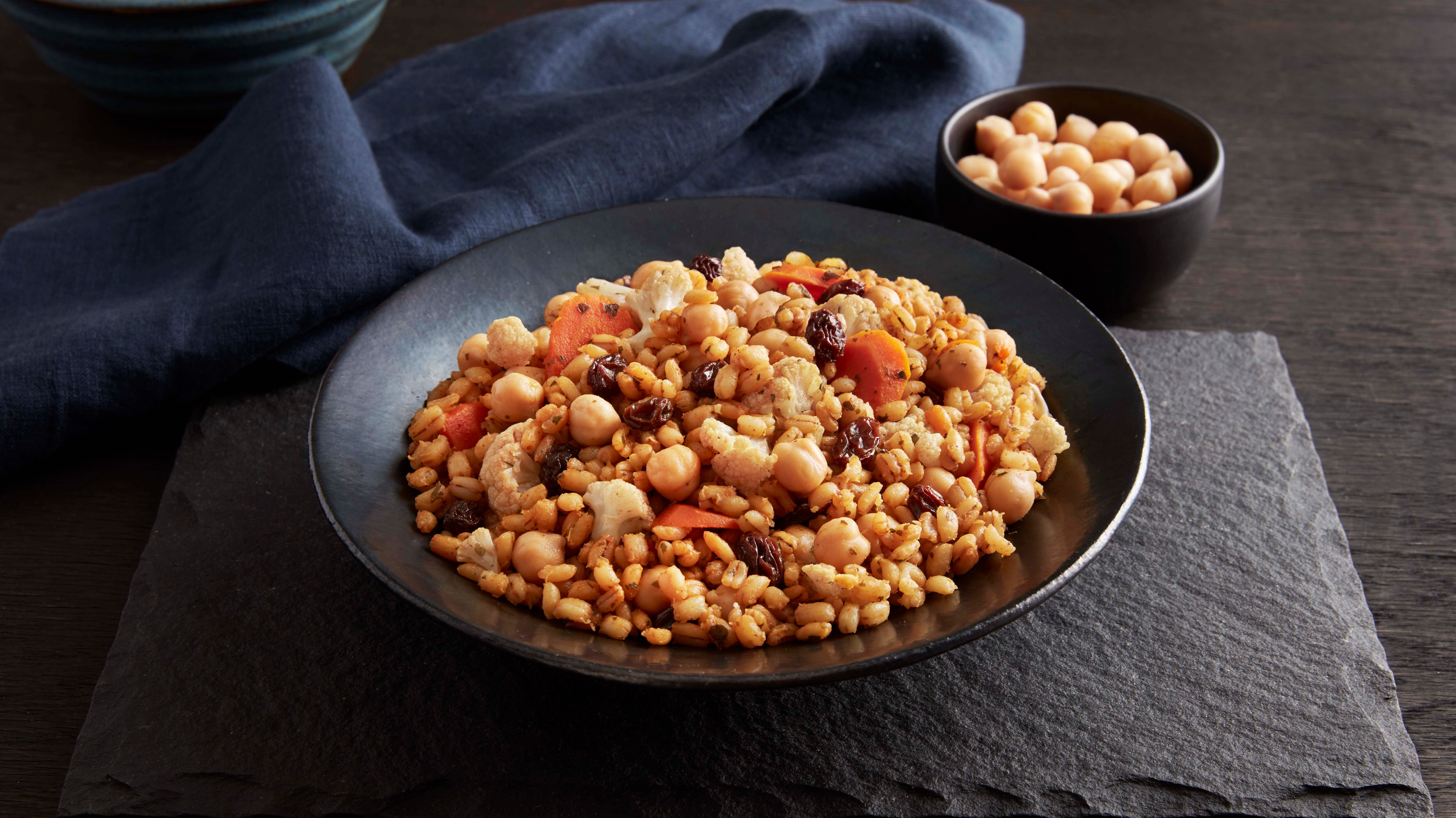 Garbanzos al estilo marroquí con cebada Garbanzos al estilo marroquí con cebada