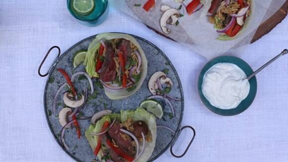 Cilantro Steak in Lettuce Cups Cilantro Steak in Lettuce Cups