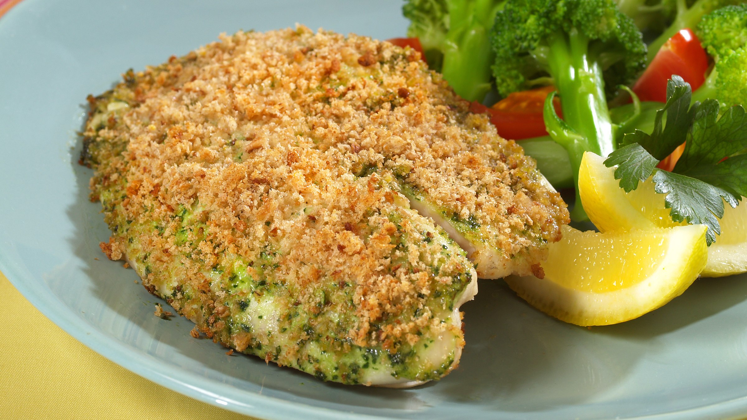 Tilapia con corteza de gremolata Tilapia con corteza de gremolata