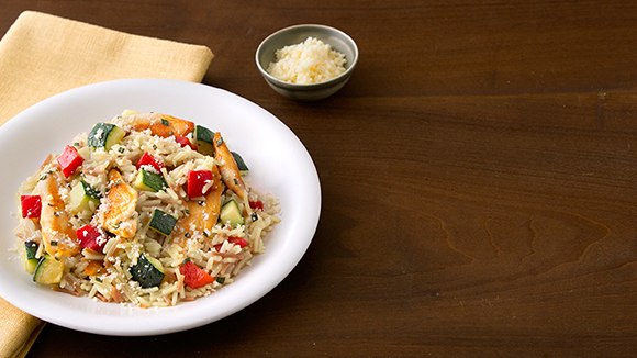 Chicken Rice Pilaf with Zucchini & Roasted Peppers Chicken Rice Pilaf with Zucchini & Roasted Peppers