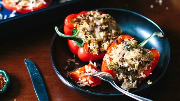 Cheddar Broccoli Rice Stuffed Peppers Cheddar Broccoli Rice Stuffed Peppers