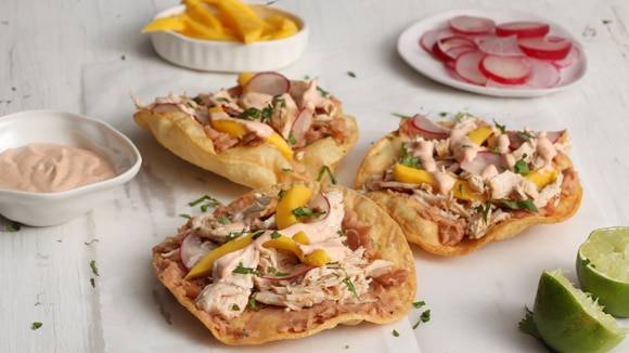 Chipotle Chicken & Mango Tostadas Chipotle Chicken & Mango Tostadas