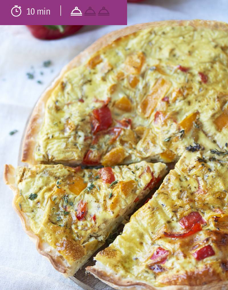 Quiche aux légumes et lait d'amande Quiche aux légumes et lait d'amande