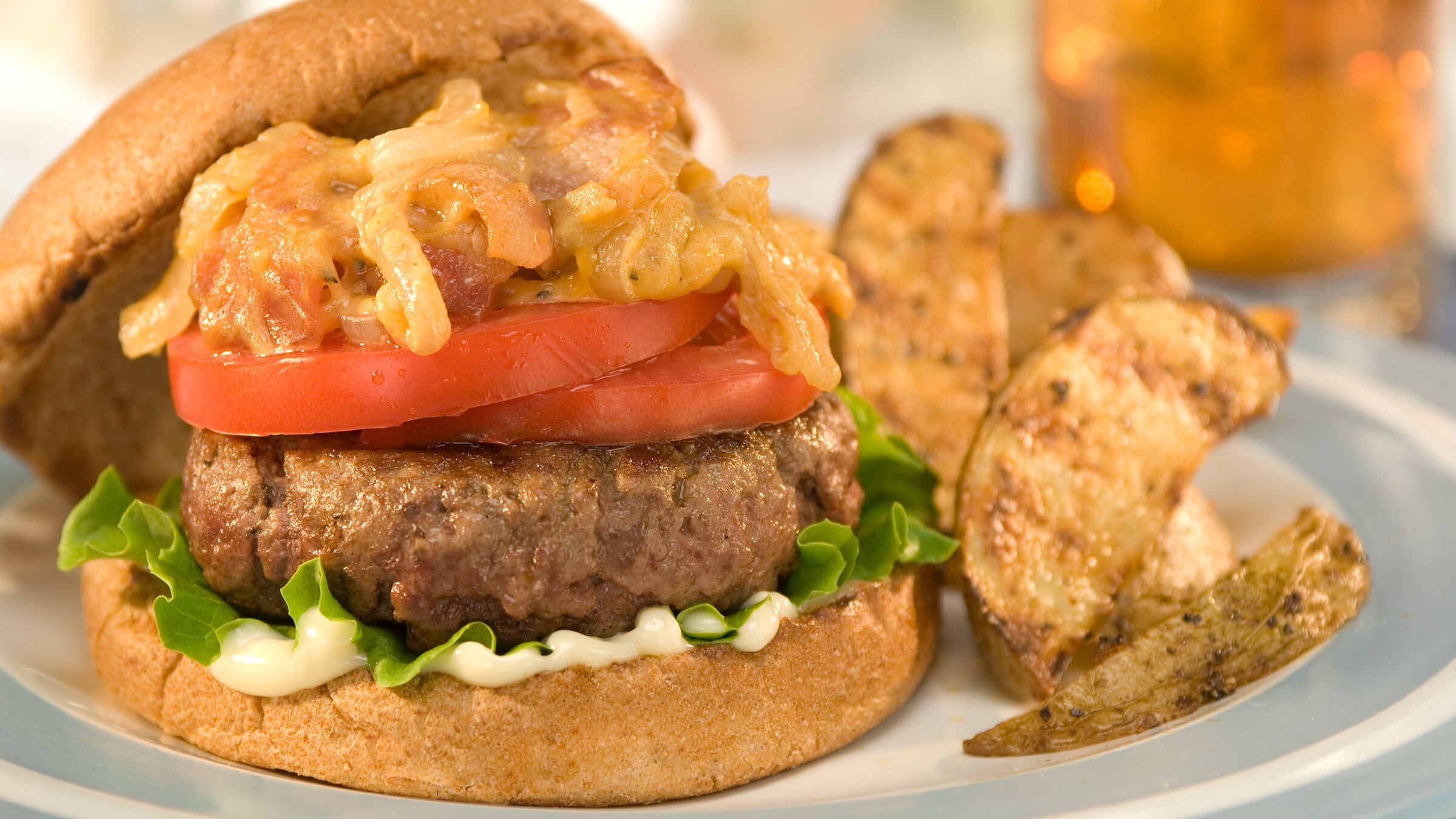 Burgers with Cheese & Grilled Onions Hellmann's US