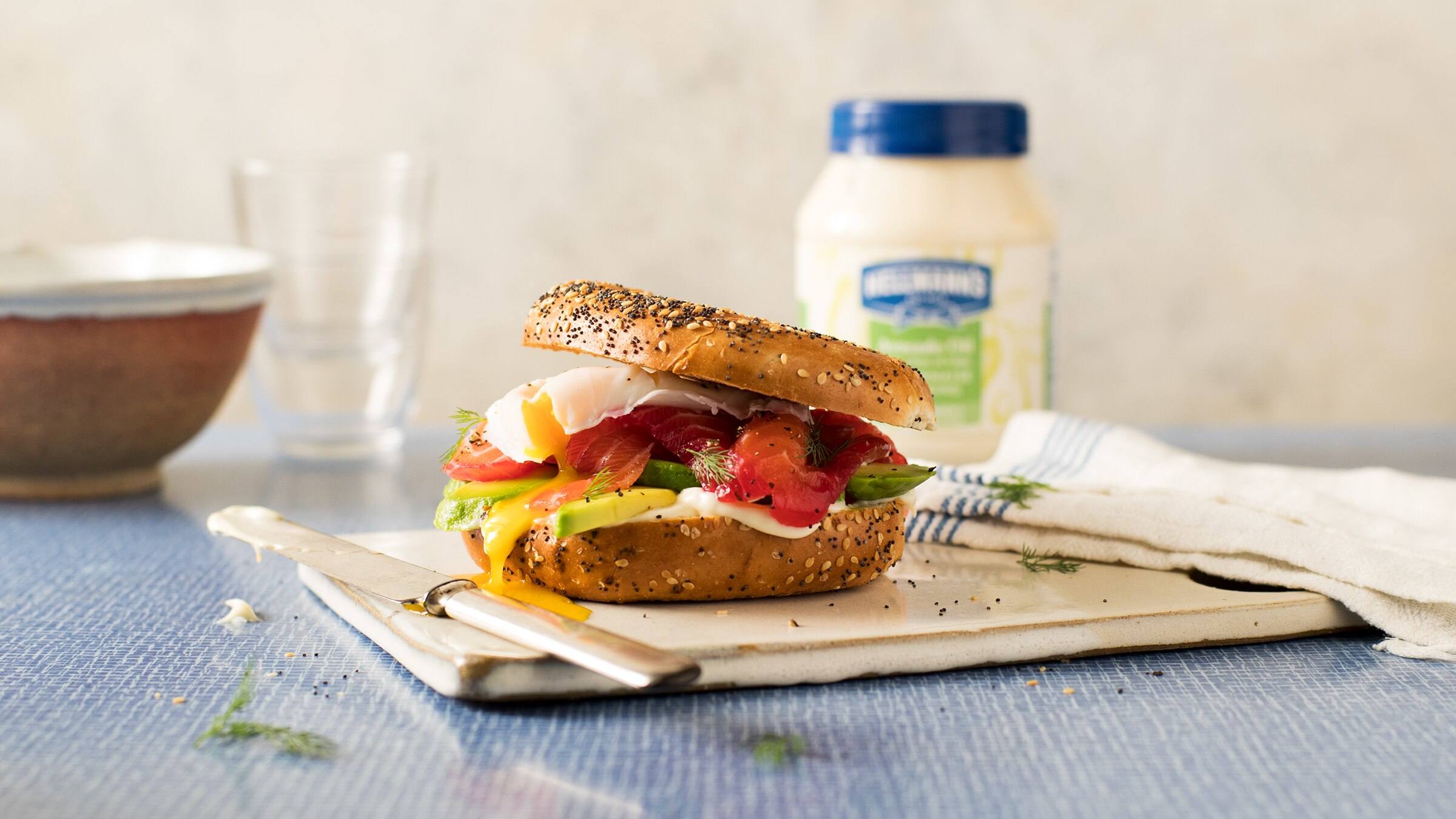 Avocado, Smoked Salmon & Poached Egg Bagel Hellmann's US