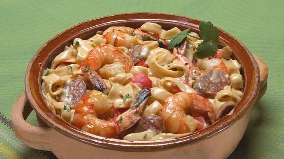 Alfredo Noodle Paella Alfredo Noodle Paella