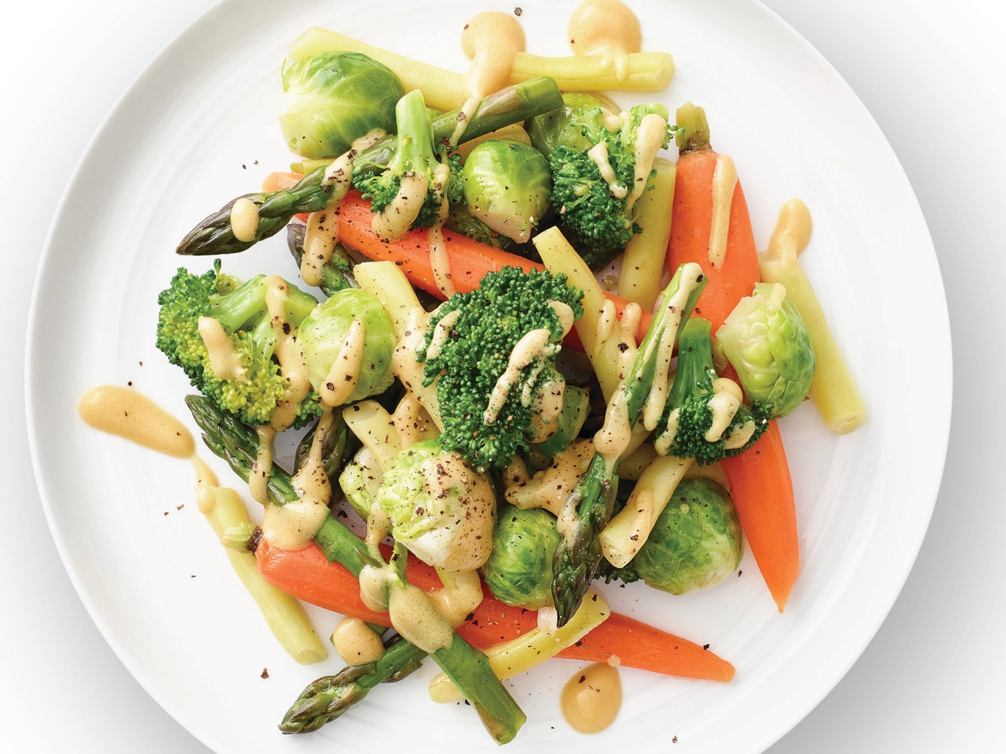Steamed Vegetables with Dijon Dressing Steamed Vegetables with Dijon Dressing