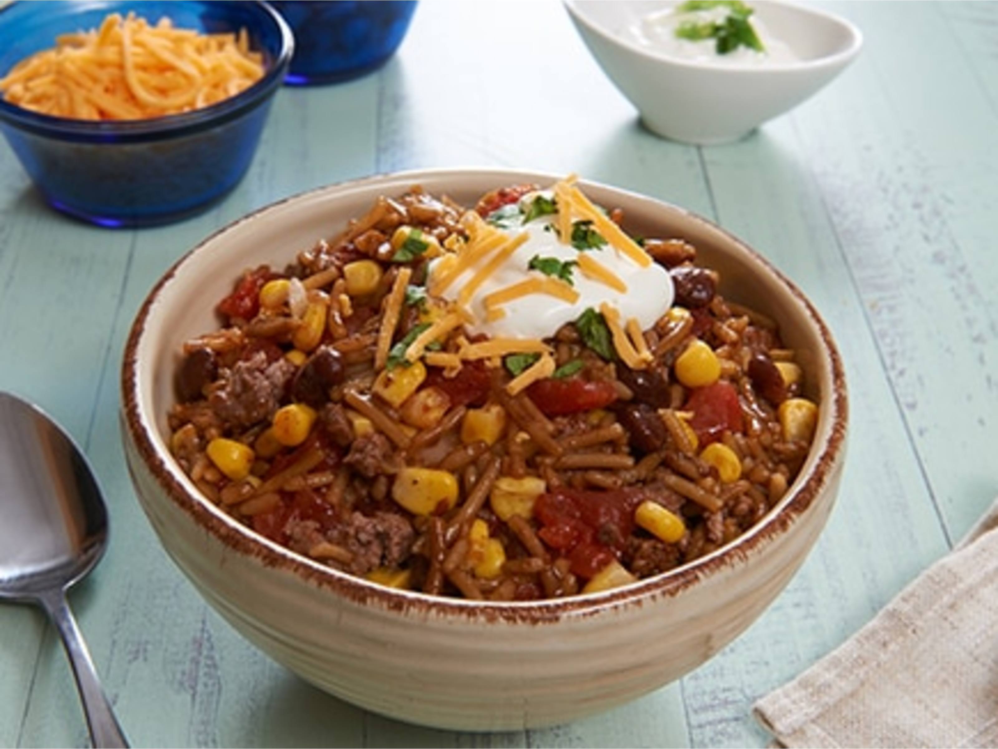 Chili fácil en sartén Chili fácil en sartén