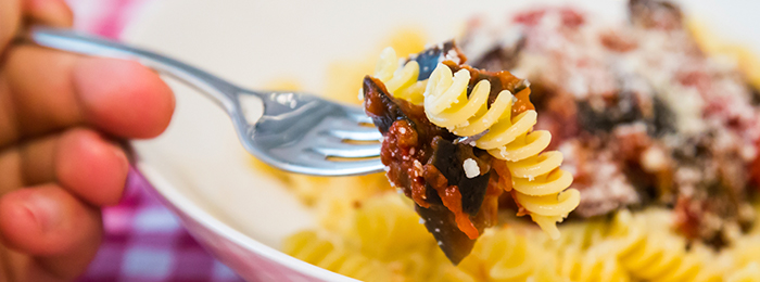 Easy Italian Fusilli with Roasted Aubergines in Tomato Sauce Recipe