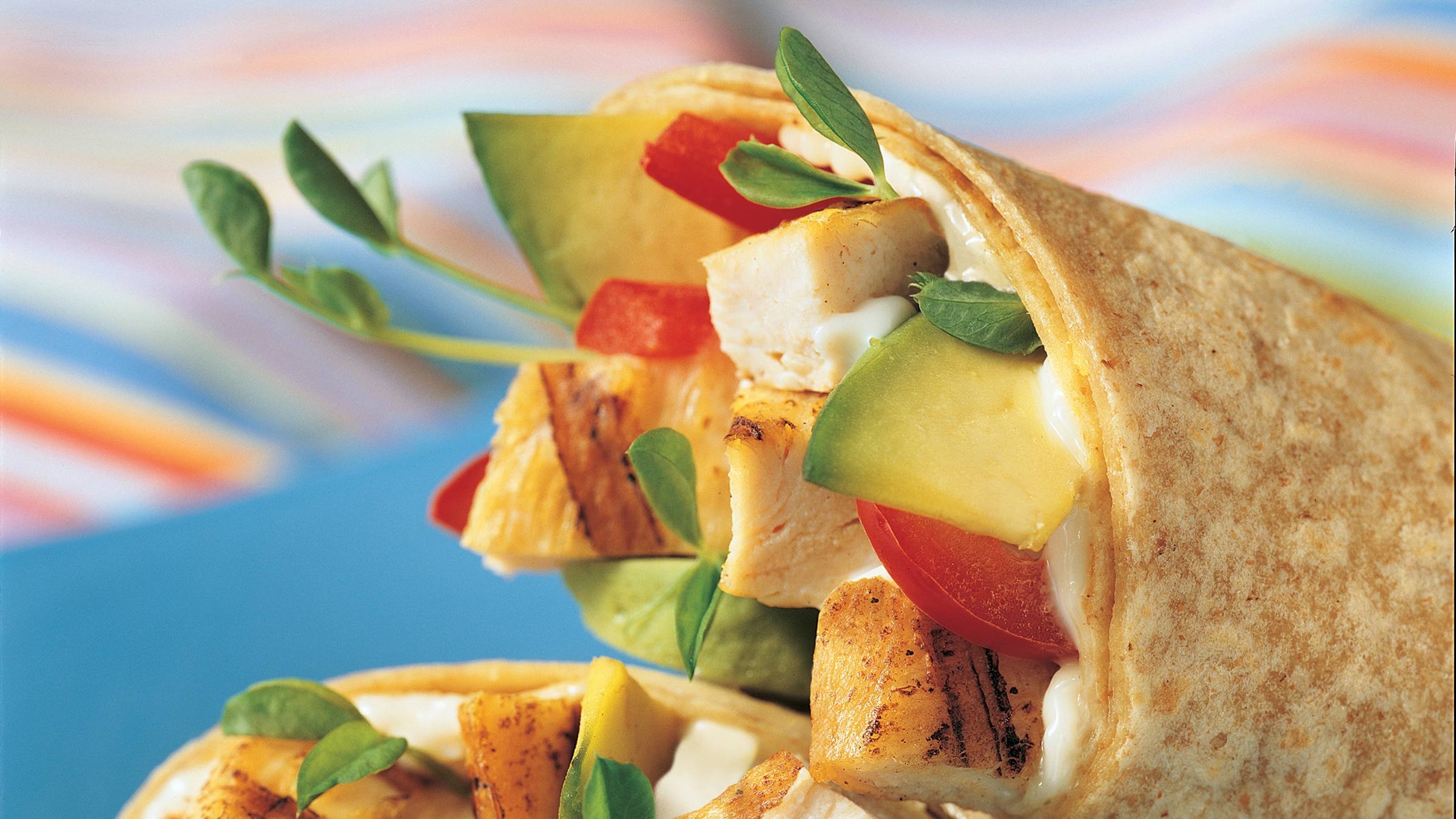 Receta de wrap de pollo al estilo California Receta de wrap de pollo al estilo California