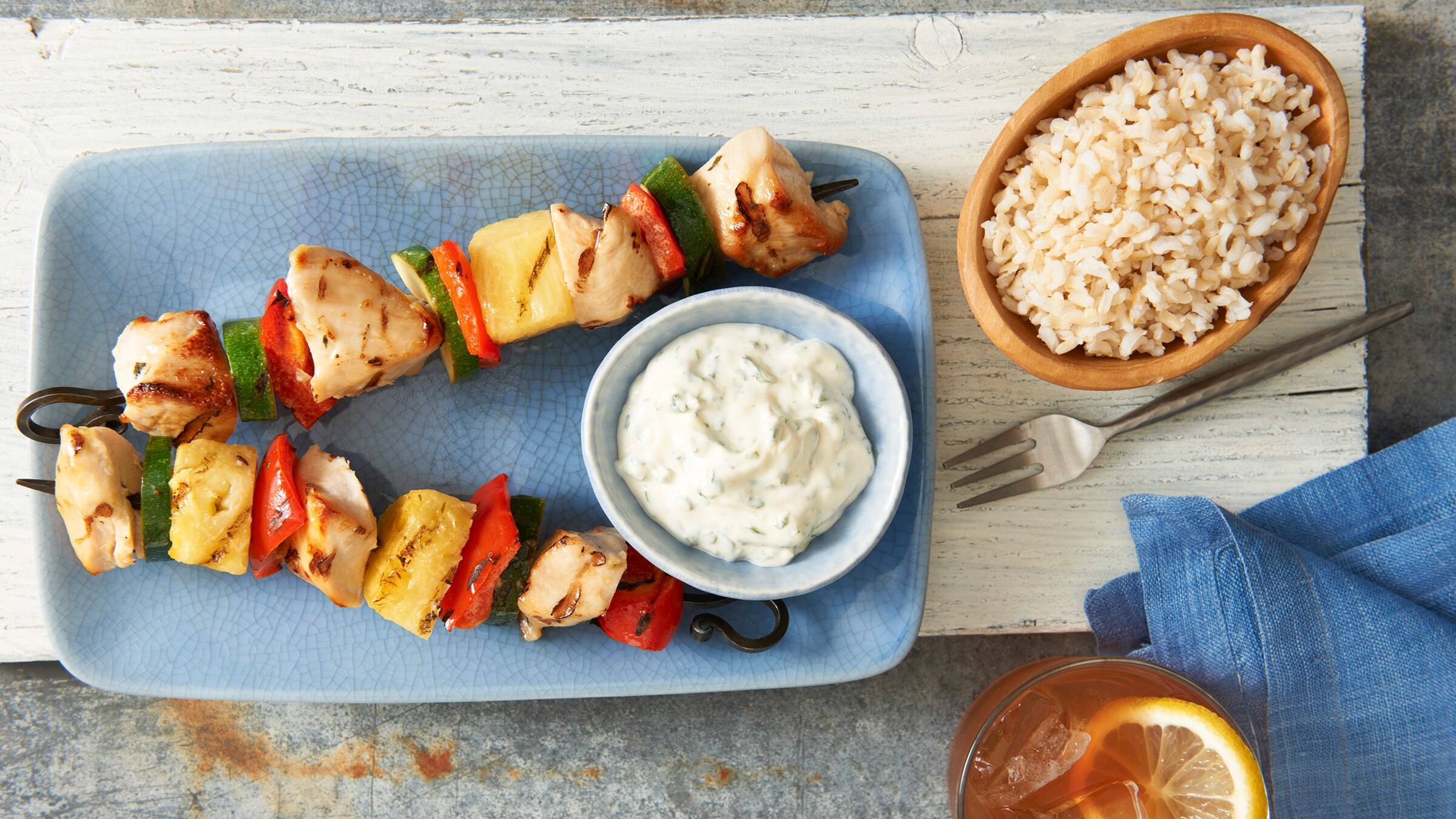 Cilantro-Lime Pineapple Chicken Skewers Cilantro-Lime Pineapple Chicken Skewers