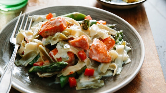 Lemon-Parmesan Salmon Pasta Lemon-Parmesan Salmon Pasta