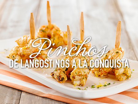 Pinchos de langostinos al estilo Savora Pinchos de langostinos al estilo Savora
