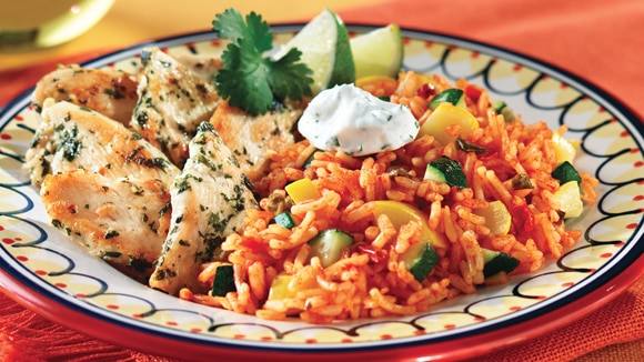 Cilantro Chicken with Zucchini Spanish Rice Cilantro Chicken with Zucchini Spanish Rice