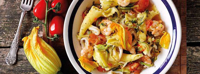 Bertollini Pasta With Seafood and Courgettes