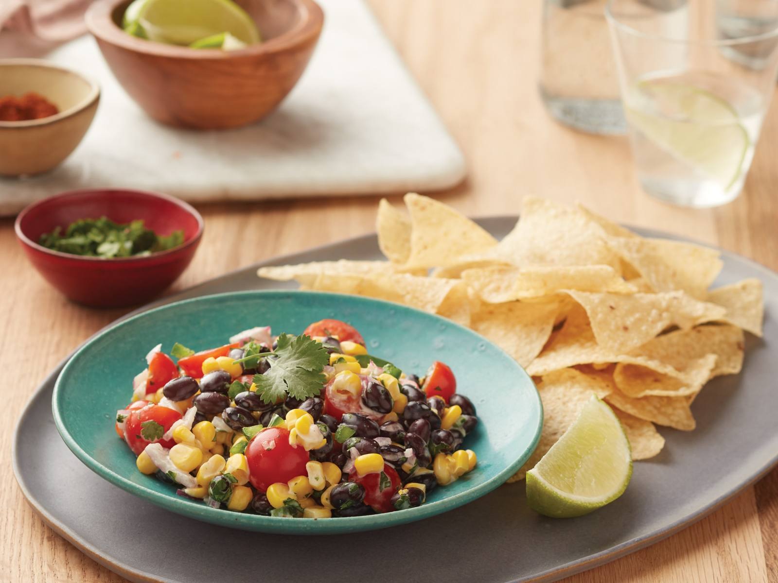 Salsa de alubias negras y maíz Salsa de alubias negras y maíz