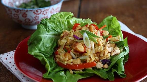 Chicken Fried Rice Lettuce Cups Chicken Fried Rice Lettuce Cups