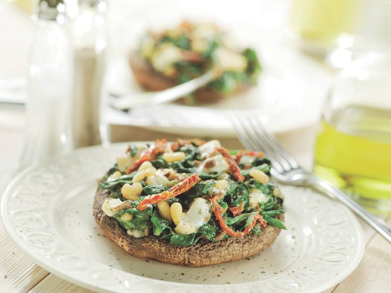 Portobello met geitenkaas en spinazie Bertolli