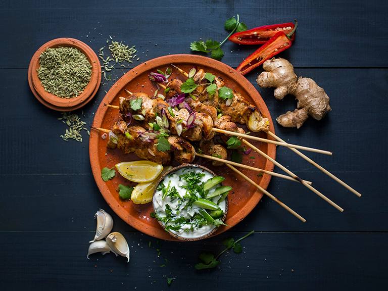 Curry and Yoghurt Marinated Chicken Skewers Curry and Yoghurt Marinated Chicken Skewers